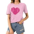 thumbnail image 2 of Women's Baseball Graphic Tops Basic Tees for Sports Short Sleeve Tunic Tops Loose Fit Flowy Vintage Y2K Tops Dressy Casual Summer Clothes for Teen Girls Fashion 2024 Round Neck Blouse Pink T Shirts S, 2 of 4