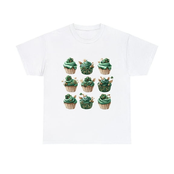 Vintage Cupcakes St Patrick's Shirt, Shamrock Shirt, Retro ID-0216-DHJ8