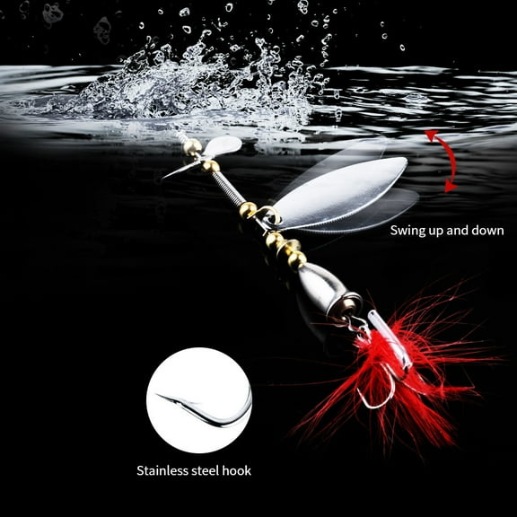 karymi 8CM Metal Fishing Sequins Spoon Baits Feather Fishhook Tackle 7G Tailgating
