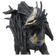 thumbnail image 4 of Ebros Tharos The Blue Sapphire Golden Armored Dragon Statue 10"Long Home Decor Resin Fantasy Combat Dragon Beast Figurine, 4 of 5