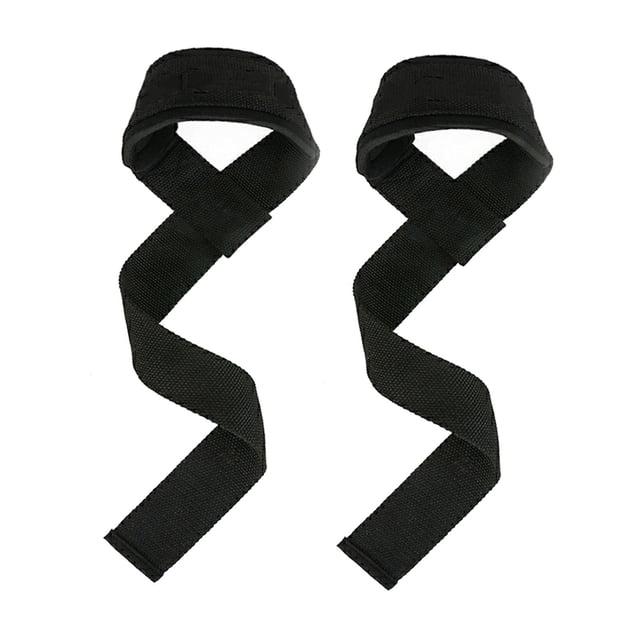 koolsoo 2 Pcs Sangles de Musculation Sangles de Poids Entraînement de Force Sangles de Poignet de Levage Noir