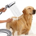 thumbnail image 1 of Accesorio de ducha para perros G-Promise, 3 modos, manguera de 2,5 m, cromo, 1 of 9