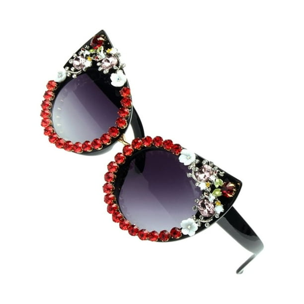 Gafas de Sol Retro Minnieouse Ligeras y Portátiles Vintage Color Rojo