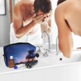 thumbnail image 5 of Goofa Lantern On Snow With Christmas Printed Toiletry Bag with Handle,Large Capacity Travel Makeup Cosmetic Bag for Women, Carry on Airport Airline Compliant Bag, 5 of 9