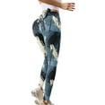 thumbnail image 5 of Gibobby Pantalones mujer Pantalones Strethcy Cintura Impresión Yoga Fitness Leggings Stretch Mujer Pantalones altos(Azul， M), 5 of 5