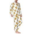 thumbnail image 2 of Sikiie Cute Duck With Headphone Mens Pajama Set, Soft Warm Long Sleeve Sleepwear, Cozy Button-Down Pjs for Men-X-Large, 2 of 7