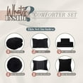 thumbnail image 5 of Mocassi 10pc Pleated Bed-in-a-Bag, Ruched Ruffle Comforter Set Featuring Decorative Pillows and Fitted Sheet King, Black, 5 of 5