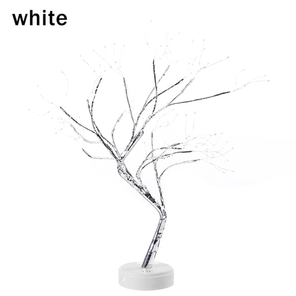 Toystoory Árbol de luz LED para el hogar, Hotel, decorativo, ajustable, lámpara de árbol Artificial, dormitorio, fiesta, Festival, decoración, árbol Iluminación y accesorios Blanco 108LED 1# Toystoory HA001829-04B