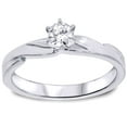 thumbnail image 4 of Pompeii 1/4ct Diamond Engagement Wedding Ring Set 10K White Gold (I/J,I2-I3), 4 of 4