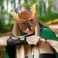 thumbnail image 5 of Wovilon Owl Mask Halloween Birds Mask Half Face Owl Mask For Halloween Easter Costume Makeup Party Role Play Party, 5 of 6