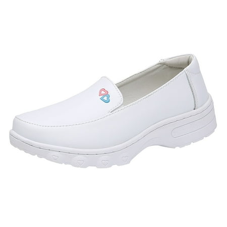 

Quealent Adult Women Shoes Summer Wedges for Women Women Shoes Slope Heel Shoes Soft Soles Breathable and Casual Slip On Shoes for Women No Back White 7.5