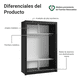 thumbnail image 4 of Ropero Closet Madesa Denver 2 Puertas Corredizas 2 con Espejo Negro, 4 of 11