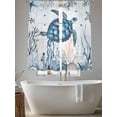 thumbnail image 5 of Sea Turtle Sheer Curtains 72 Inch Long 2 Panels, Ocean Coral Starfish Seagrass Blue Nautical Light Filtering Rod Pocket Semi Sheer Curtains, Sheer Voile Drapes for Living Room Bedroom, 52"x72", 5 of 5