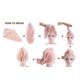 thumbnail image 3 of Paquete de 2 toallas de pelo, toalla de secado de pelo con botón, toalla de microfibra, sombrero de pelo seco, gorro de baño (rosa) Afortunado Sencillez, 3 of 4