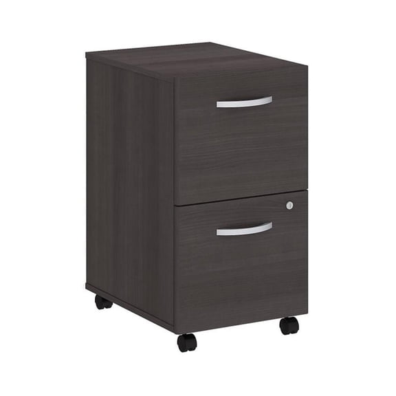 Scranton & Co 2 Drawer Mobile File Cabinet in Storm Gray