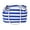 Blue, variant on Huanledash Tote Bag Large Capacity Zipper Closure Strong Load Bearing Striped Pattern Multi-use Storage Portable Foldable Women Beach Bag Travel Supplies