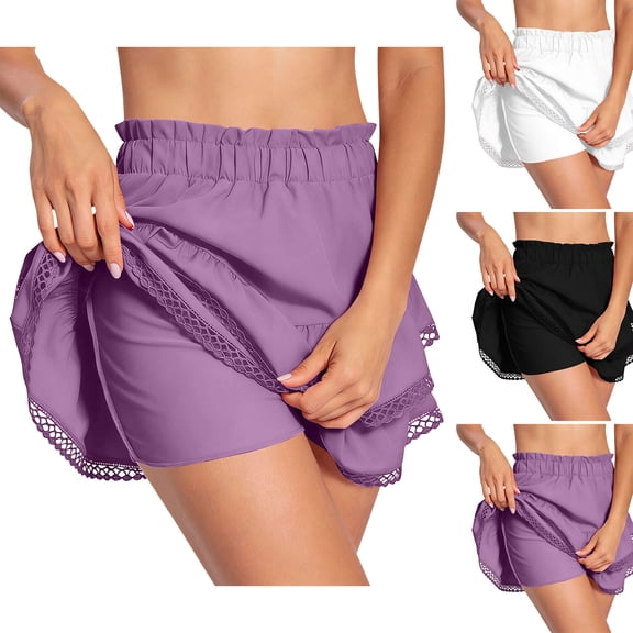 Aboser Bohemian Layers Skorts for Women Ruffles High Waisted Mini Skirts Flowy Tiered Skorts Summer Trendy Casual Shorts Beach Vacation Clothes 2026