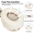 thumbnail image 3 of Auriculares Bluetooth RORSOU B8 Over Ear 50H Playtime Beige, 3 of 7