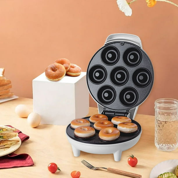 Mini máquina para hacer donas con superficie antiadherente para hacer 7 donas (enchufe JP)