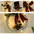 thumbnail image 2 of Decoración navideña Guirnalda de ratán decorativa con LED, forma de muñeco de nieve, guirnalda navideña artificial, decoraciones navideñas para interiores y exteriores, decoración navideña para puert, 2 of 5