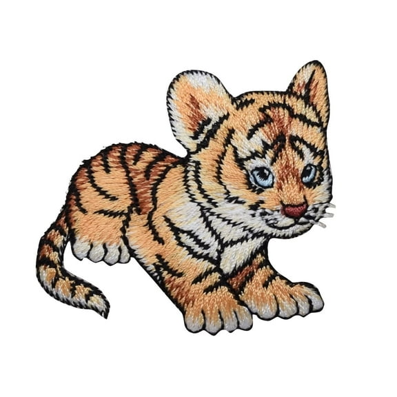 Baby Tiger Cub - Wild Animals/Zoo/Safari - Iron on Applique/Embroidered Patch