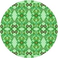 thumbnail image 1 of Ahgly Company Indoor Round Patterned Dark Lime Green Area Rugs, 6' Round, 1 of 1