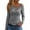 Gray, variant on Scyoekwg Womens Fall Tops Long Sleeve Going Out Top Solid Color Casual Cutout Tops Comfy Slim Fit Basic Tee Pullover (Beige,L)