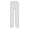 thumbnail image 5 of up to 60% off Gifts Usmixi Womens Elastic Waist Trousers Sexy Hollow out Patchwork Loose Straight Long Pants Leisure Solid Cotton Linen Pocket Pants with Drawstring White m, 5 of 6