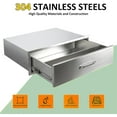 thumbnail image 3 of Acekid Outdoor Kitchen Drawers, 30x10 inch Stainless Steel BBQ Drawer, Flush Mount Built-in Drawer for Outdoor Kitchen Island & BBQ Islands,Silent, Fully Assembled, 30"Wx23"Dx10"H, 3 of 6