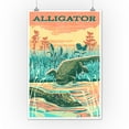 thumbnail image 2 of Vintage Print Press, Alligator (12x18 Wall Art Poster, Room Decor), 2 of 3