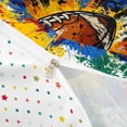 thumbnail image 4 of Castle Fairy Football Print Twin Duvet Cover, Hippie Splash Twin Bedding, White Blue Orange,2pcs,1 Duvet Cover and 1 Pillowcase, 4 of 6