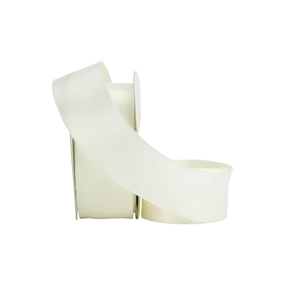 Ribbon Bazaar Wired Double Faced Satin 5/8 inch Bridal White 25 yards Ribbon