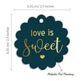 thumbnail image 6 of Inkdotpot 100 Pack Love Is Sweet Wedding Favor Paper Tags Craft Real Gold Foil Hang Tags, 6 of 7
