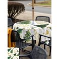 thumbnail image 4 of Outdoor Tablecloth with Umbrella Hole and Zipper, Christmas Tree Square Table Cloth 60x60 Inch Waterproof Tablecloth, White Green Xmas Tree Winter Picnic Table Cover for Patio Camping, 4 of 7