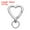 Silver, variant on Little Heart Keychain Clip, Little Heart Swivel Key Ring Snap Hook Clip Zinc Alloy Trigger Spring Buckle Light Gold 1.61"x1.02"x0.71"