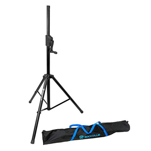 Rockville RVCS2 Heavy-Duty Tripod Adjustable Crank-Up DJ PA Speaker Stand+Bag