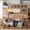 Beige, variant on VECELO Rubber Wood Twin Size Triple Bunk Bed, Bunk Bed Frame with Fence-shaped Guardrails and Ladders, Detachable Bunk Bed Convertible 3 Twin Bed, Natural