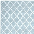 thumbnail image 4 of SAFAVIEH Montauk Crispian Geometric Quatrefoils Cotton Area Rug, Light Blue/Ivory, 10' x 14', 4 of 6