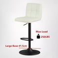 thumbnail image 1 of PU Leather Barstools with Large 41.5cm Base, Height Adjustable Swivel Counter Bar Stools Kitchen Pub Dining Chair with Backrest and Footrest, 1 of 9