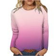 thumbnail image 1 of Blusa con cuello redondo y manga larga suelta a la moda para mujer Fridja bvmnju2217, 1 of 5