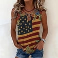 thumbnail image 4 of Jsaierl Womens Independence Day Tank Tops Casual Patriotic American Flag Print Tees Elegant Sleeveless T Shirts Cami Flowy Crew Neck Tanks S-XXXL, 4 of 6