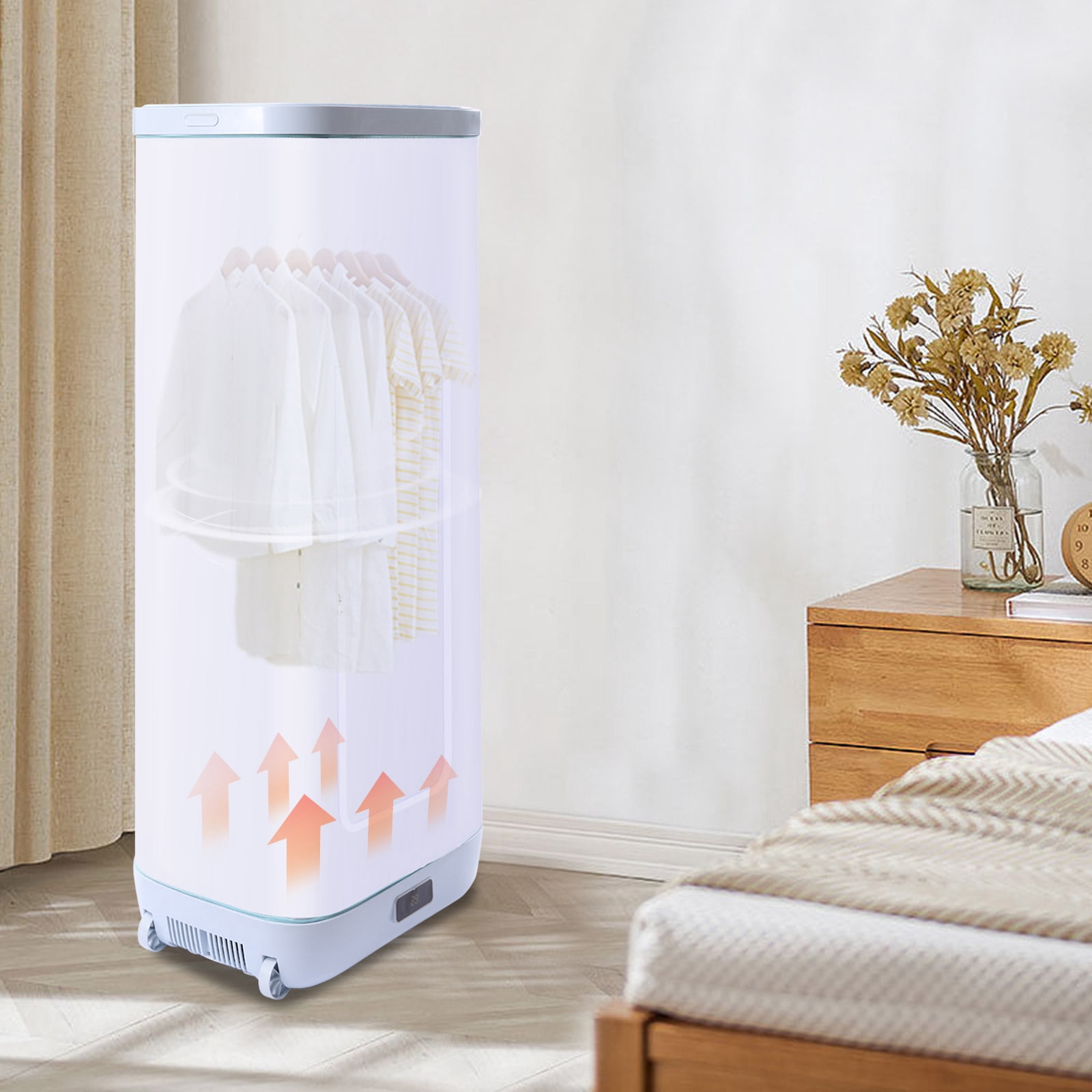 Clothes Dryer, Foldable Household Compact Electric Dryer Machine for RV Apartment White