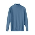 thumbnail image 5 of Sweaters for Women Half Turtleneck Long Sleeve Jumper Knitted Pullover Warm Sweater Tops Blue 2XL, 5 of 6