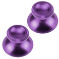 thumbnail image 1 of YUNDAP Grip Stick for PS4 Xbox One Game System Controller Universal Metal Mushroom Rocker Cap 2pcs Purple, 1 of 8