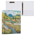 thumbnail image 3 of Waterproof PVC Round Ring Binder - D-Rings Clipboard, 200 Page Capacity (1 or 2-Pack), Ideal for Office , Home and School，Beautiful Oil Painting Picture, 3 of 8