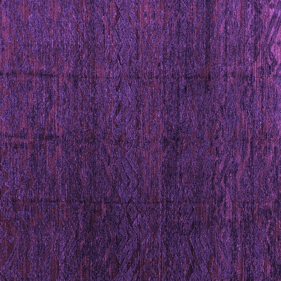 Ahgly Company Indoor Square Abstract Purple Modern Area Rugs, 7' Square