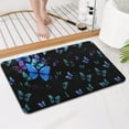thumbnail image 4 of Black Butterfly Pattern Bathroom Rugs Mat,Non Slip Microfiber Bathroom Rug,Rubber Backing,Soft Bathroom Mats for Bathroom Floor,Tub and Shower,17x27in(43x68cm), 4 of 5