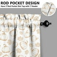 thumbnail image 5 of Rod Pocket Kitchen Curtain Set 3-Piece, 27.5x36 Inch Valance & Tier Drapes, Polyester Pongee Cafe Curtains for Living Room, Bathroom, Farmhouse Rustic Country Window Treatments., 5 of 6