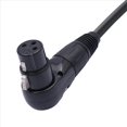 thumbnail image 2 of 2 Uds. Adaptador de Cable de ExtensióN de MicróFono XLR, Cable de MicróFono XLR Hembra de 90 Grados una XLR Macho Recto de 3 1M, 2 of 7