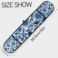 thumbnail image 3 of Yayeee Double Oven Mitt Kitchen Heat Resistant Baking 35" x7" Quilted Glove, Blue Floral Pattern, 3 of 6